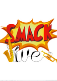 red, orange, yellow and black 'smackjive' logo