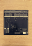 black and yellow graphic vinyl cover 'Seagram synth essentials,no moving air'