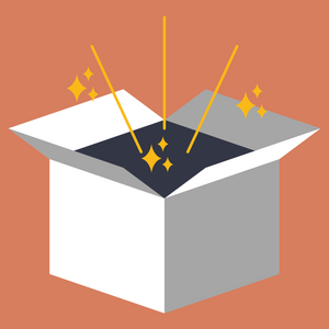 graphic of box with sparkles coming out of it